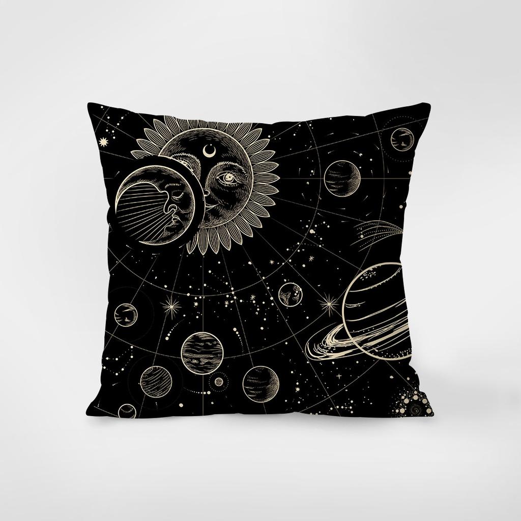 New Cosmic Astrology Pattern Pillow Case Bohemian Style Cushion Cover For Bedroom Living Room Home Decorative Pillowcase