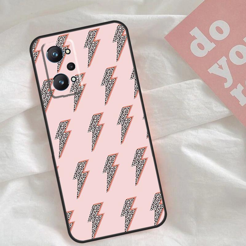 preppy stars lightning pink Case For Realme C75 C63 C61 C65 C67 C55 C51 C53 C35 C71 15 11 12 13 14 Pro Plus GT6 GT7 Pro