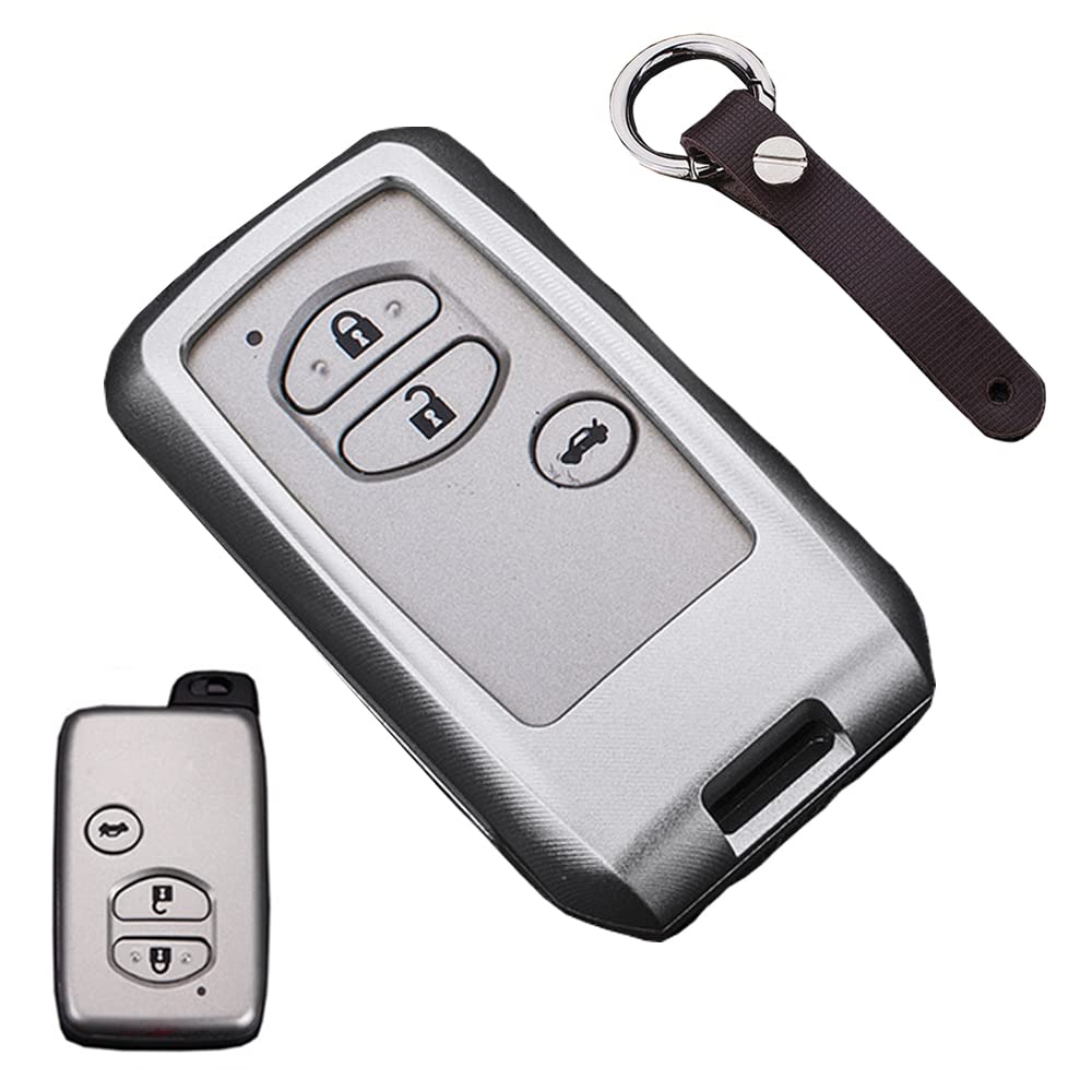 

Чехол для ключа для Toyota Land Cruiser Чехол для смарт-ключа Чехол для ключа Сплав Toyota Land TOYOTA-LDK-HJ-HJ-3J-26 серебряный