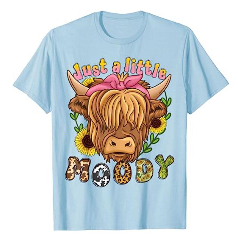 

Футболка «Шотландская высокогорная корова» Милая футболка с графическим принтом цветов для любителей животных Топы Женская мода Блузки с коротким рукавом 4XL