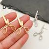 1 Pair Women Earrings Exaggerated Style Scissors Shape Retro Individual Anti-slip Daily Wear Special Occasions Club Ear Jewelry