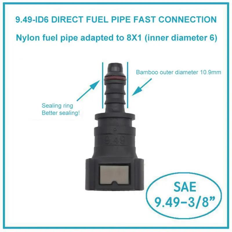 

7.89 9.49 ID6 ID8 Автомобильный топливный шланг Быстроразъемный соединитель Резиновый топливный шланг Соединительные инструменты Запчасти для мотоциклов Автомобильный инструмент Аксессуары