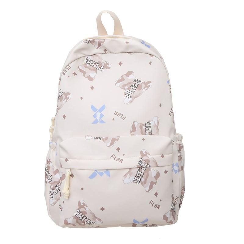 New small fresh junior high school college student schoolbag simple casual large capacity women's backpack light travel backpack
