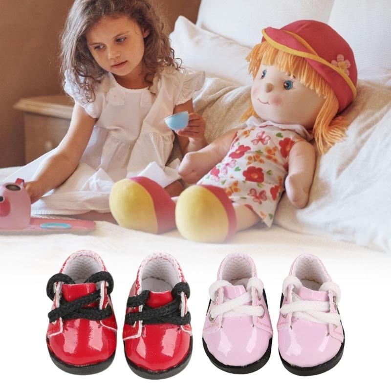 Multi Color Mini Doll Shoes Set Of 6 Pairs For 17cm/6.7in Dolls Detailed Craftsmanship Leather Style Footwear