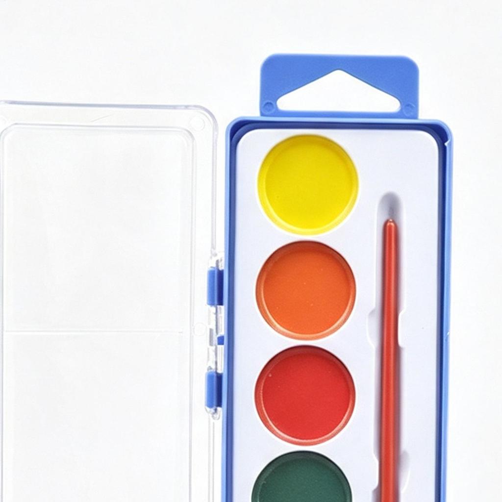 Washable Watercolor Paint Set With Water Brush Pen 8 Colors Watercolor Paint Palette Portable Water Color Paints for Kids Adults