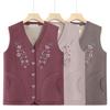 Hodo Women's Embroidered Fleece-Lined Elderly Warm Vest