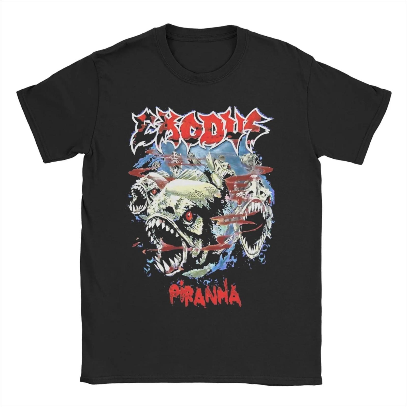 Men Women T-Shirt Exodus Metal Band Bonded By Blood Funny Pure Cotton Tees Short Sleeve T Shirt Round Neck Clothes 4XL 5XL S