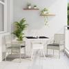 Garden Dining Set 3 Pcs Light Grey Poly Rattan