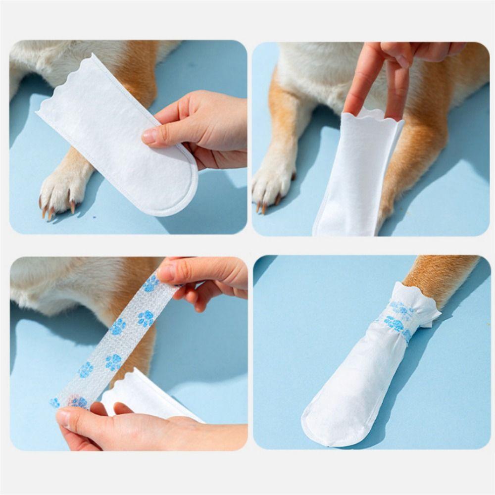 12pcs/set Dustproof Disposable Pet Shoe Covers Breathable Dog Rain Shoes  Outdoor