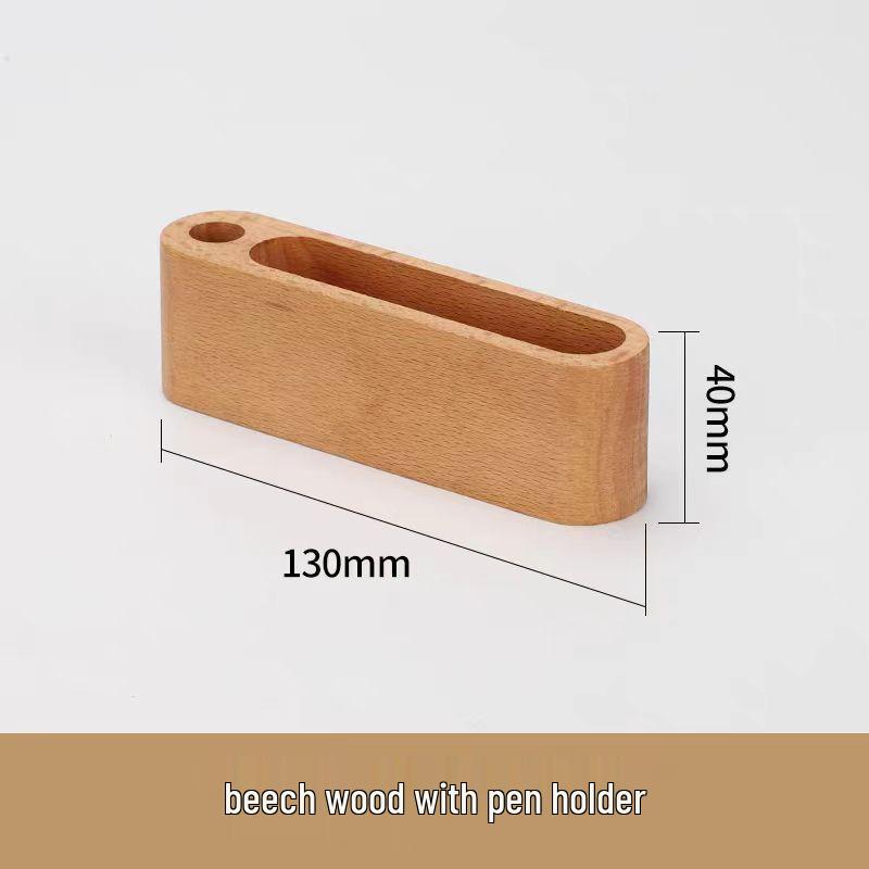 Black Walnut Desktop Business Card Holder – Large Capacity Solid Wood Display
