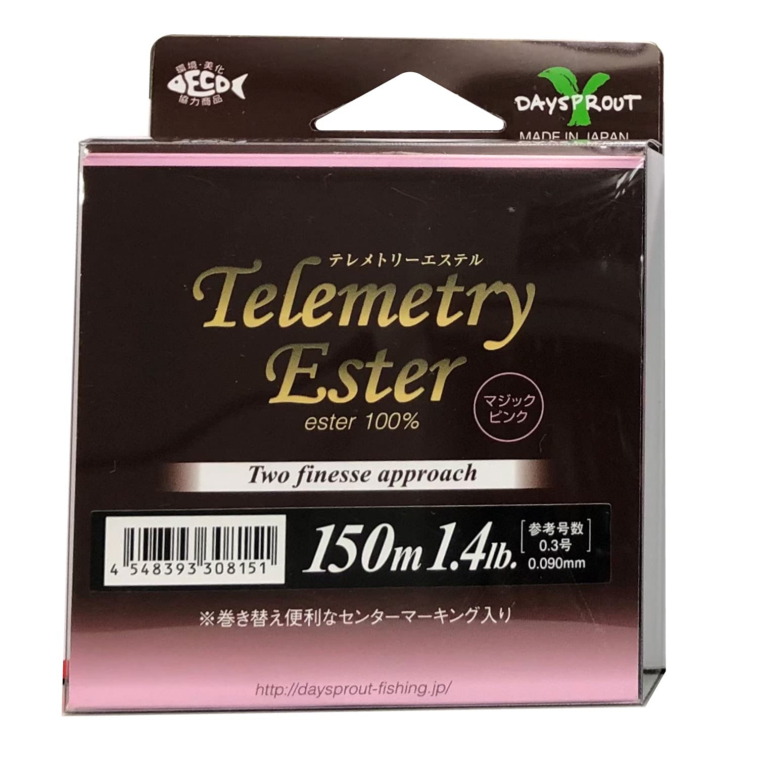 

Daysprout Telemetry Ester Magic Pink 150m / 1.4lb (Approx. 0.3)