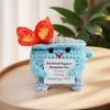 Mini Crochet Doll Card Fire Extinguisher Trash Can Funny Positive Energy Handmade Creative Gift