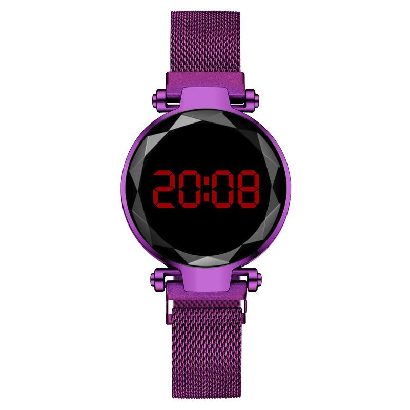 LED Elektronische Uhr Damen Uhr Damen Uhr Magnet Eisen Magnet Faul