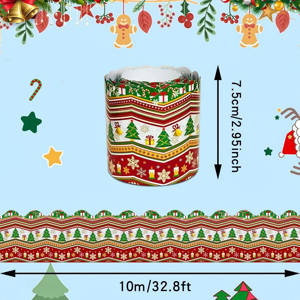 Handmade Crafts Border Paper Paper Stickers Creative Bulletin Board Border  Christmas