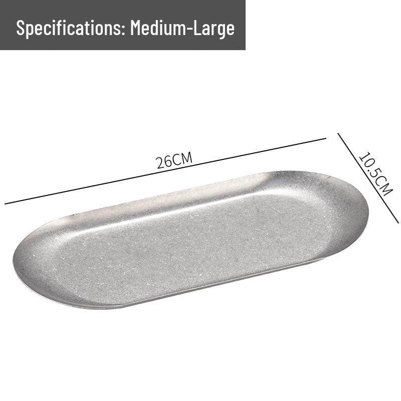 Stainless Steel Oval Snack and Dessert Tray