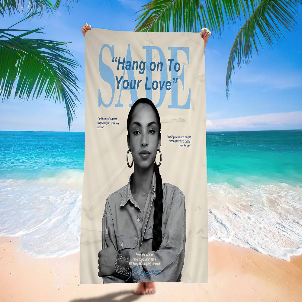 Popular Singer S-sade Microfiber Blanket Quick Drying Beach Towels Oversized Printing Super Absorbent Pool Towel Blanket