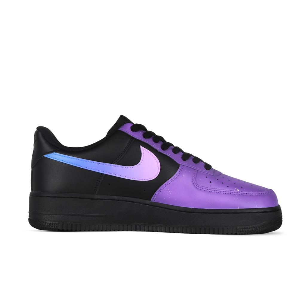 Nike Air Force 1 Falling Galaxy Slip Resistant Low top Skateboard Shoes Women's Black Purple DD8959-001(Team368-)