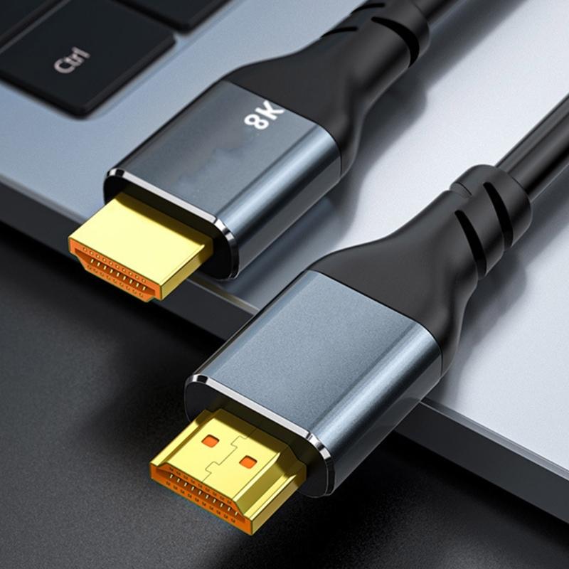 8K HDTV Cable Braided HDTV To HDTV 2.1 Cord Supports 8K@60Hz 2K@144Hz 48Gbps for Monitors Gaming Consoles Projectors