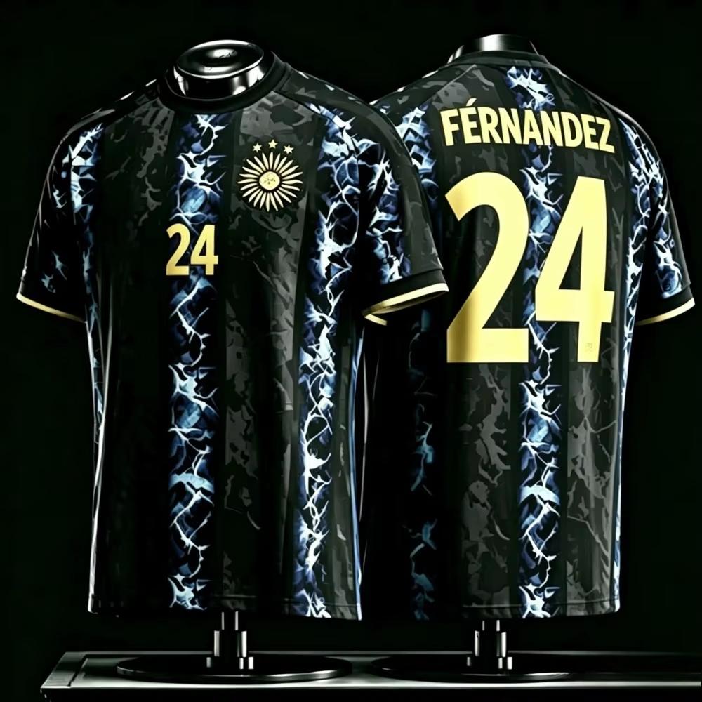 2026 New Argentine Messi Men's Football Jersey Casual Outdoor Breathable Quick-Drying Men's Short Sleeve T Shirt Summer Top