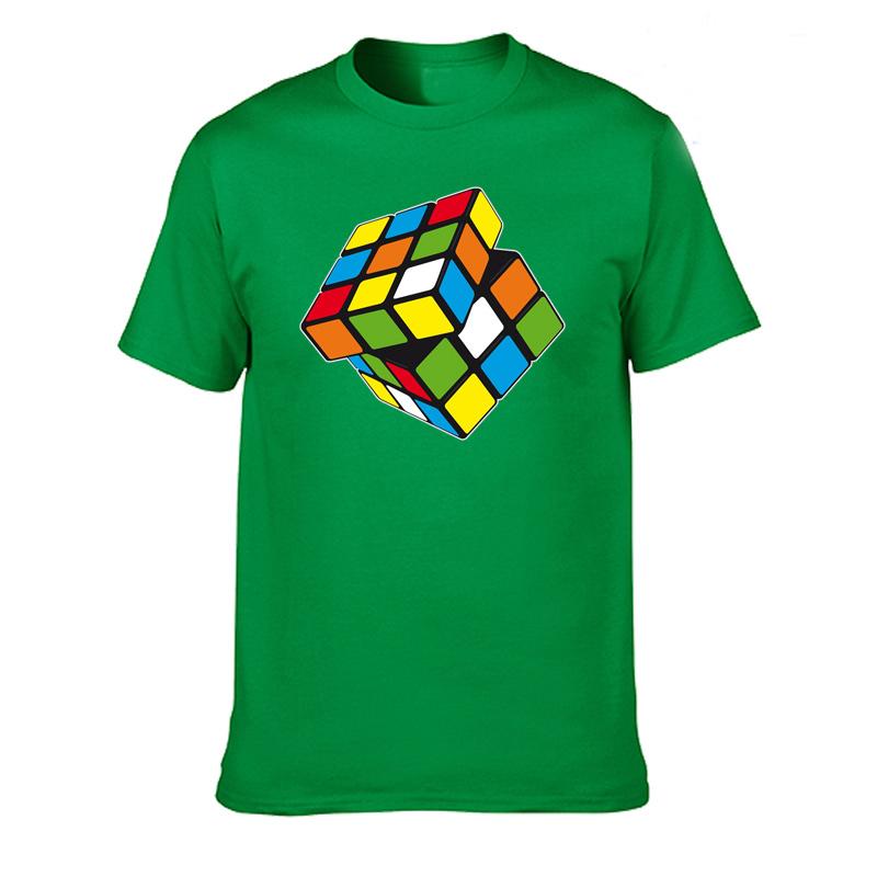 2024 Fun Unisexs High Quality Rubiks Cube T Shirt Casual T Shirt Unisex 100 Cotton Short Sleeve Vintage Big Size Quality Tops Tees