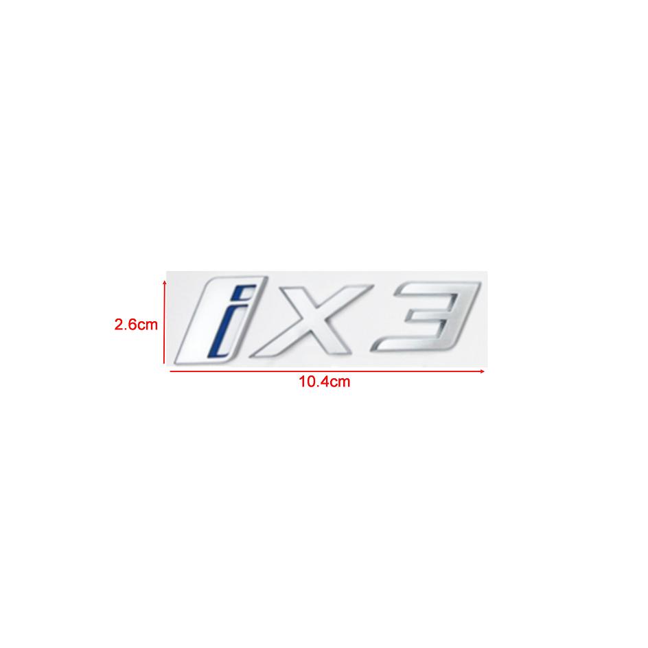 Car Stickers ABS 3D Letters Rear Trunk Emblem Logo for BMW iX i3 i4 i7 iX3 iX4 iX7 Matte Silver Accessories tv2