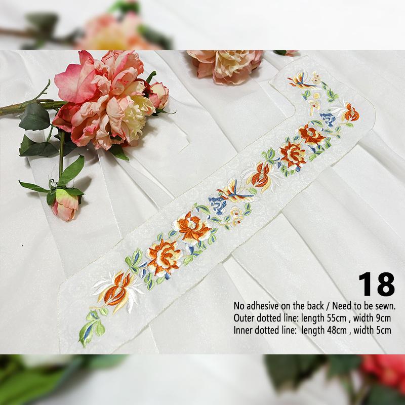1 Stück Stickerei-Aufnäher im chinesischen Stil Qipao Hanfu Kantenrock Kopfaufnäher DIY Robe Kleid Applikation Dekor Nähzubehör