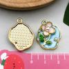 Monet Garden Oil Painting Pearl Pendant Keychain & Jewelry Set