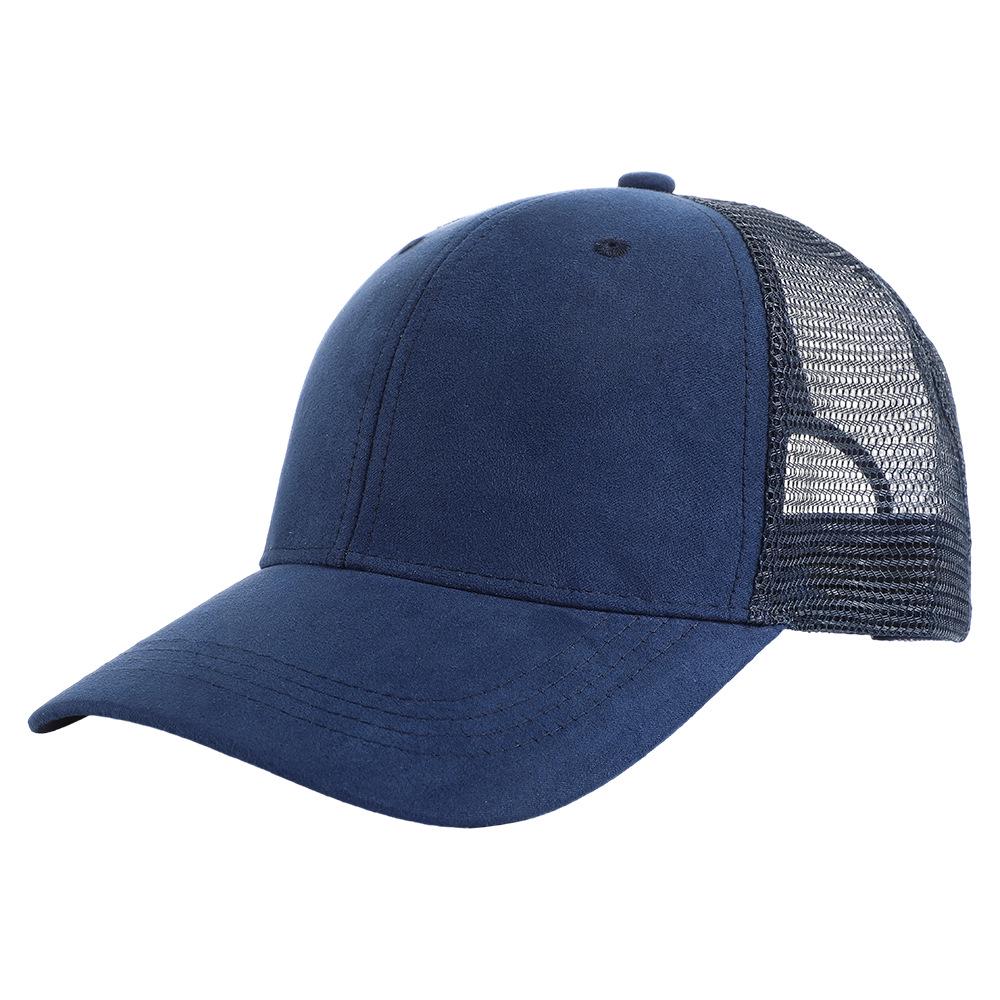 Stylish Suede Mesh Patchwork Baseball Cap: Breathable, Sunshade, Versatile, and Casual Duckbill Design