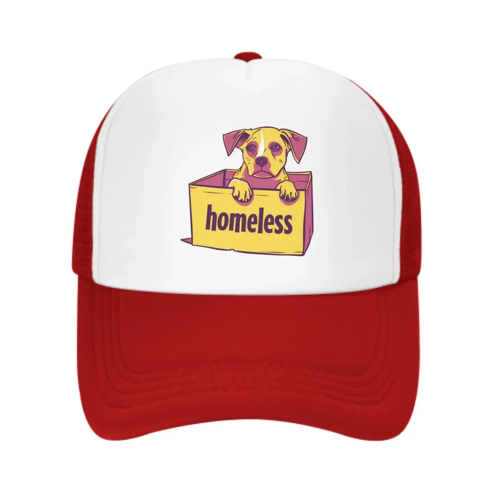 

Homeless Dog Mesh Trucker Hats for Unisex Women Adjustable Casual Fashion Baseball Caps for Outdoor Activities One Size