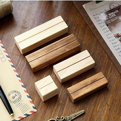 Numéro de Table en Bois Rustique de Mariage Support d'Affichage Élégant Porte-Nom Décoration Porte-Notes