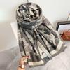 Women S Cat Silhouette Printed Double Sided Faux Cashmere Warm Scarf