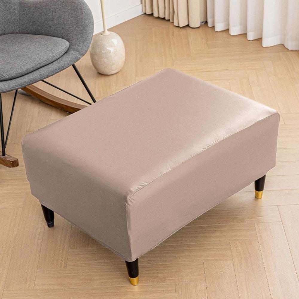Universelle PU-Leder Hockerabdeckung Wasserdicht Ölbeständig Hockerabdeckung Vollständige Abdeckung Verschleißfest Sofa Fußstützabdeckung Eingangsbereich