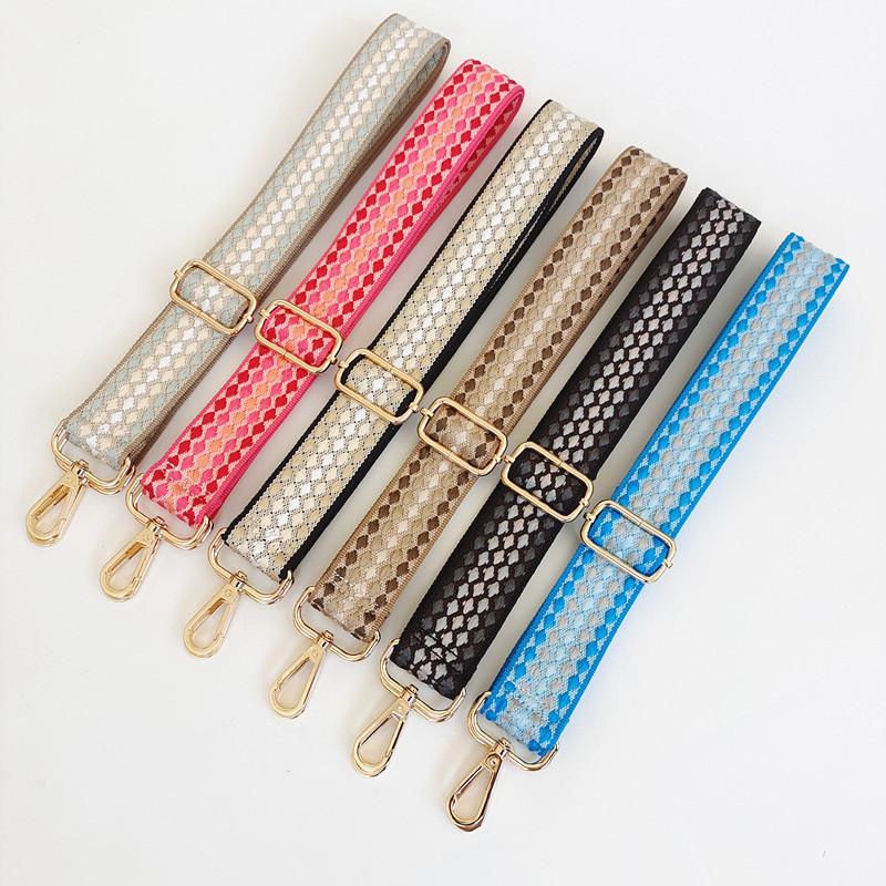 Plaid Women's Bag Webbing Simple Fashion Backpack Strap Widened and Thickened Wear-resistant Tote Bag Strap Bag Accessories