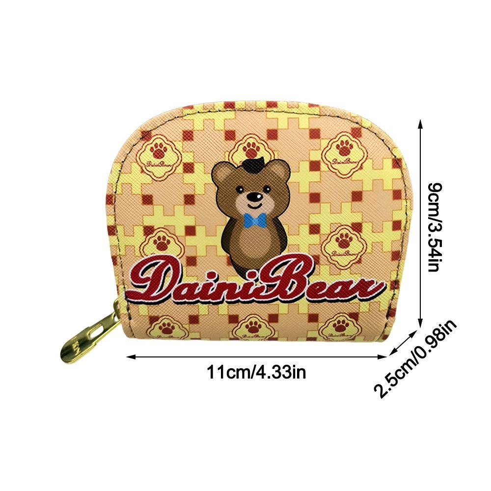 Multi Functional Little Bear Card Holder Integrated Multi-Card Slot Wallet Short Style Large Capacity Coin Purse Women