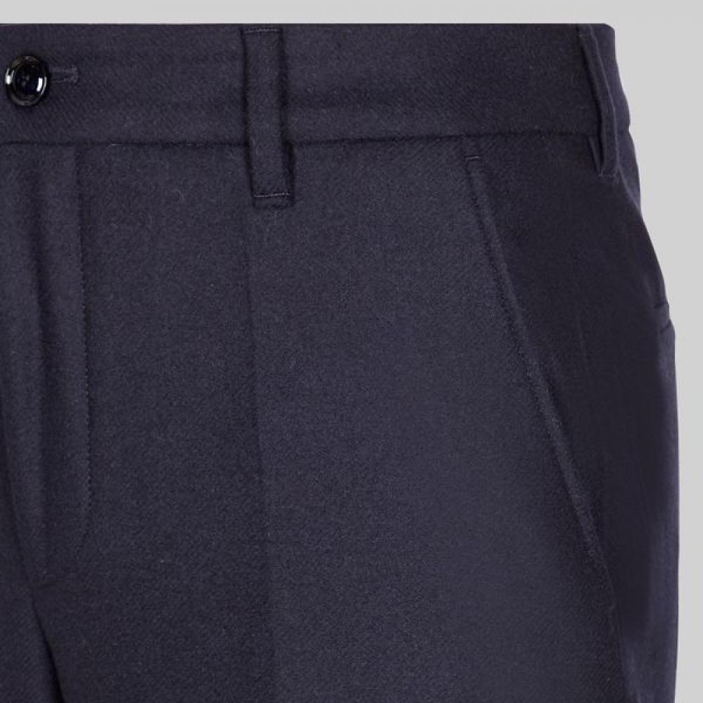 Boss Manteco Wool Blend Relaxed Fit Slacks Pants Dark Blue 50527949404 