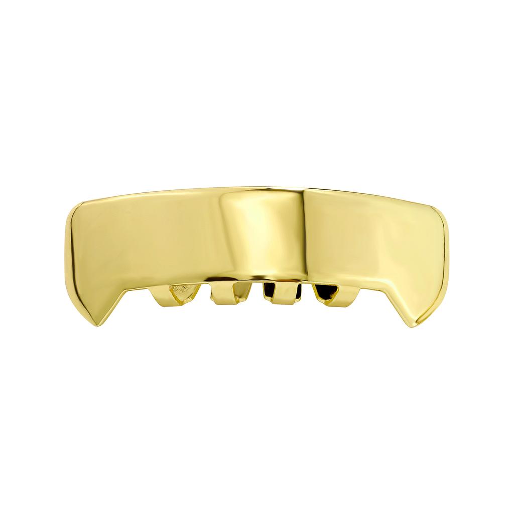 TOPGRILLZ Cyberpunk Pătrat Lucios Dinți Grillz Aparat dentar Hip Hop Trapezoidal 6 Coroane Superioare & 6 Inferioare Pentru Femei Bărbați Bijuterii Rapper