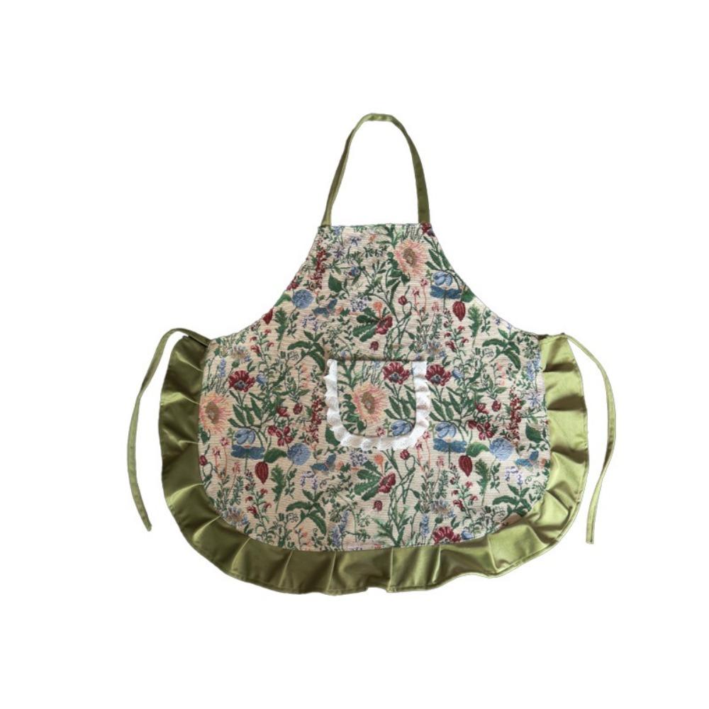 Anti Staining Kitchen Apron Stylish Hanging Neck Apron Practical Work Clothes  BBQ