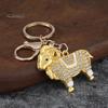 Key Charm Zodiac Keychain with Rhinestones, Sheep Design Bag Pendant, Chinese New Year Lucky Astrology Goat Accessory Charm, Feng Shui Ornament