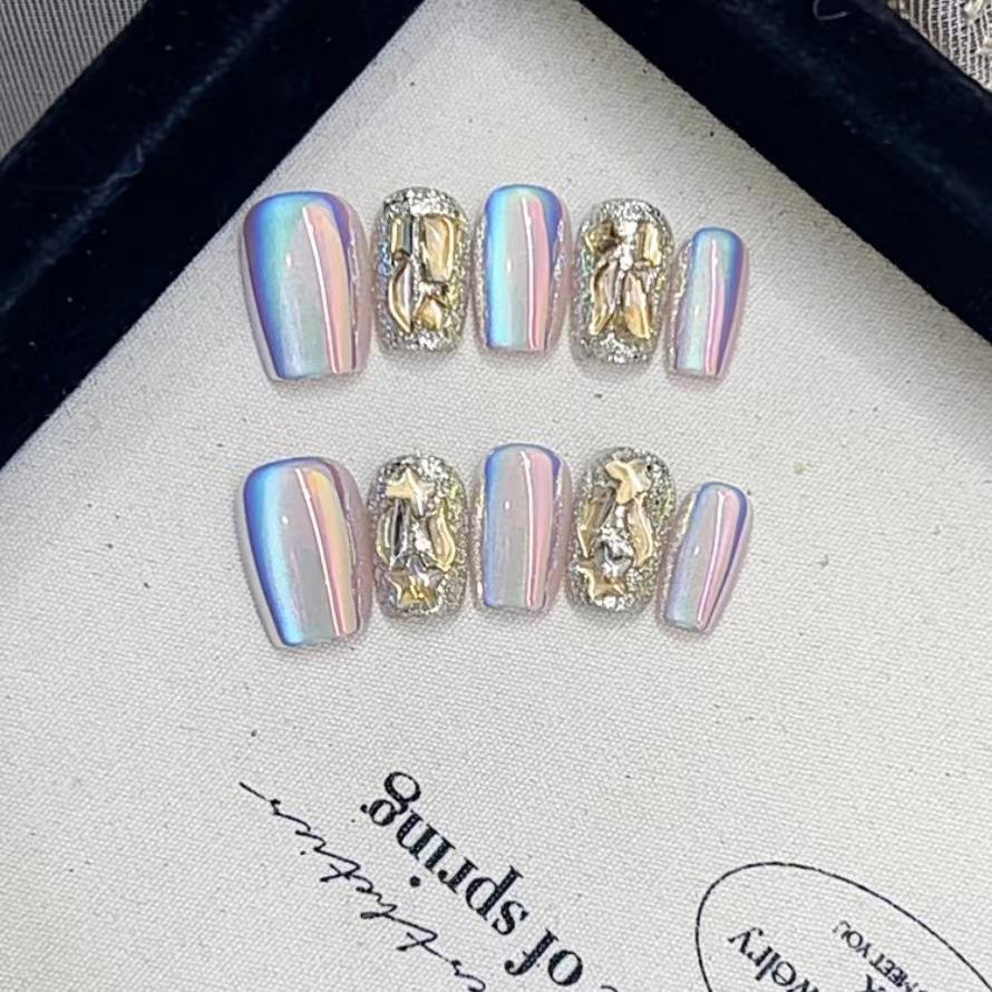 Pure Hand-made Phototherapy Wear Armor Tablets Mengqiao Wear Armor Finished Product Reusable Nail Patches