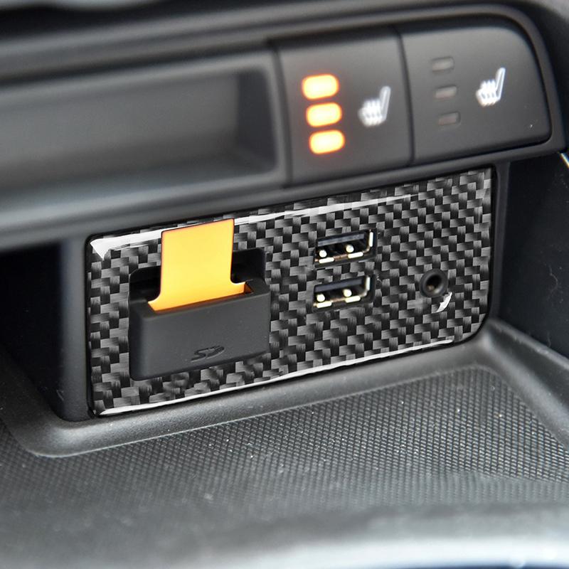 Pentru Mazda MX-5 Miata 09-15 1 buc din fibră de carbon reală terminale de intrare externă ornamente accesorii pentru interiorul mașinii interior auto