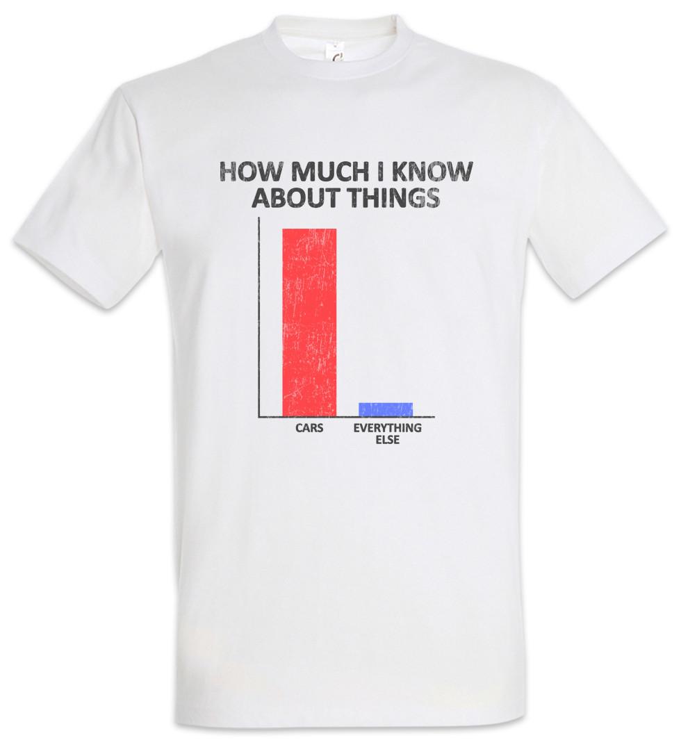 

How Much I Know About Things T-Shirt Mens Womens Tees Top Race Racing car Driver Racer Petrol Head XL