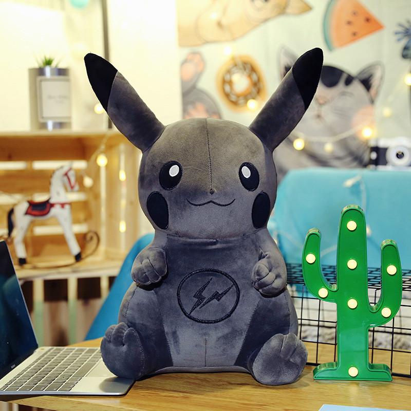 Pikachu Dark Collection Plush Toy Large Size With Soft Short Pile For Collectors And Giftgiving Smile,30cm