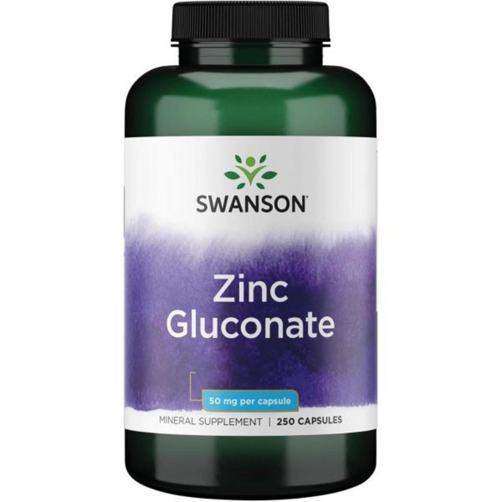 Swanson Zinc Gluconate Immunity 50mg 250 Capsules 50 Tablets