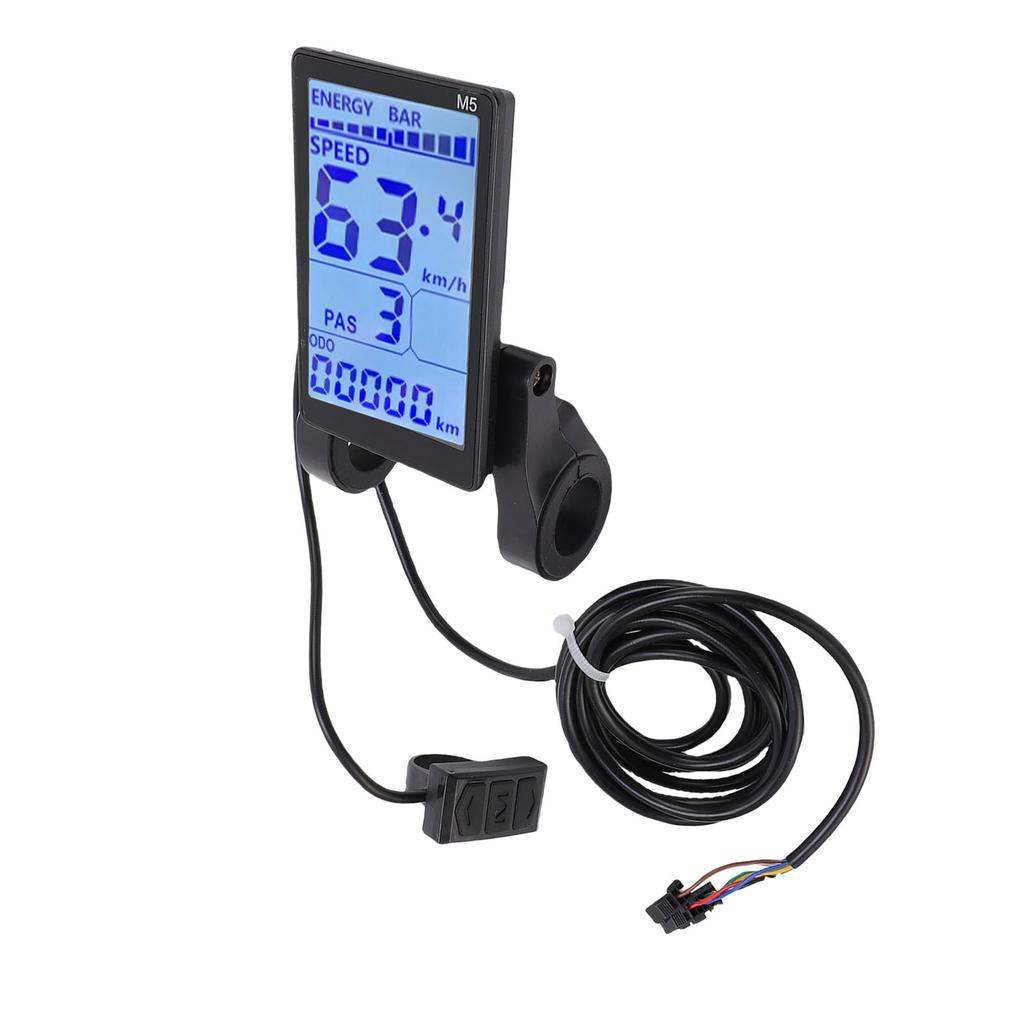 Electric LCD Display Meter M5 Water Proof LCD Display Screen Panel with SM Cable for Electric Bike Scooter