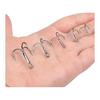 100 Pieces Triple Hook Lure Needle Round Three Hooks Black 1# 2# 4# 6# 8# 10# Set