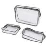 3Pcs Clear Insert Bag Transparent Makeup Toiletry Brush Zipper Insert Inner Bag Divider Storage Orga
