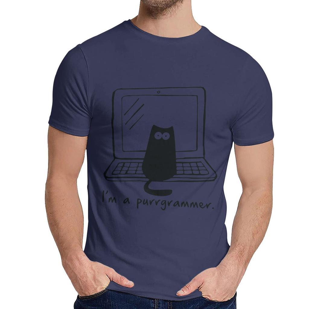 I Am A Purrgrammer Purrgrammer Car T Shirt Fashion Crewneck For Men Free Shipping