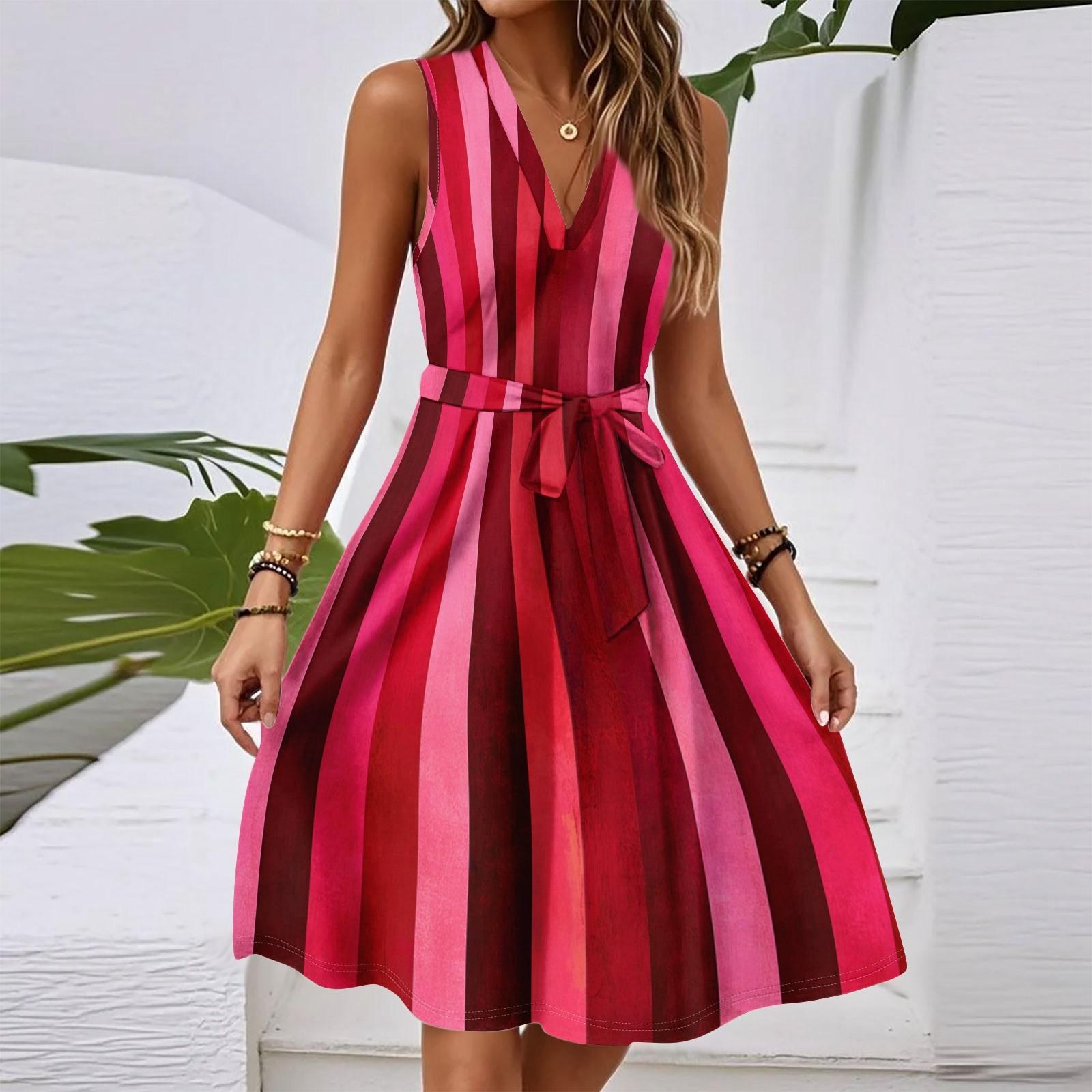 

Женское летнее модное однотонное повседневное платье с v-образным вырезом и деревянными ушками на талии и талии для отдыха XL винный