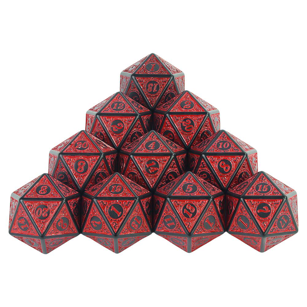 10ks 20stranná sada polyedrických kostek pro DND RPG hry na hrdiny a stolní hry