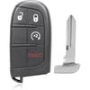 Replacement Keyless Entry Remote Car Key Fob M3N40821302 433MHz 46 Chip 4 Buttons with Start Key for 2014-2020 Jeep Grand Cherokee